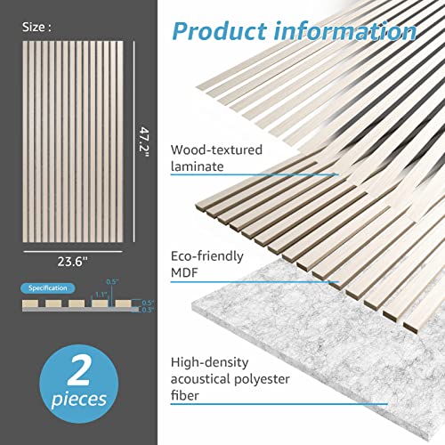 White Elm 3D Fluted Acoustic Panel B545