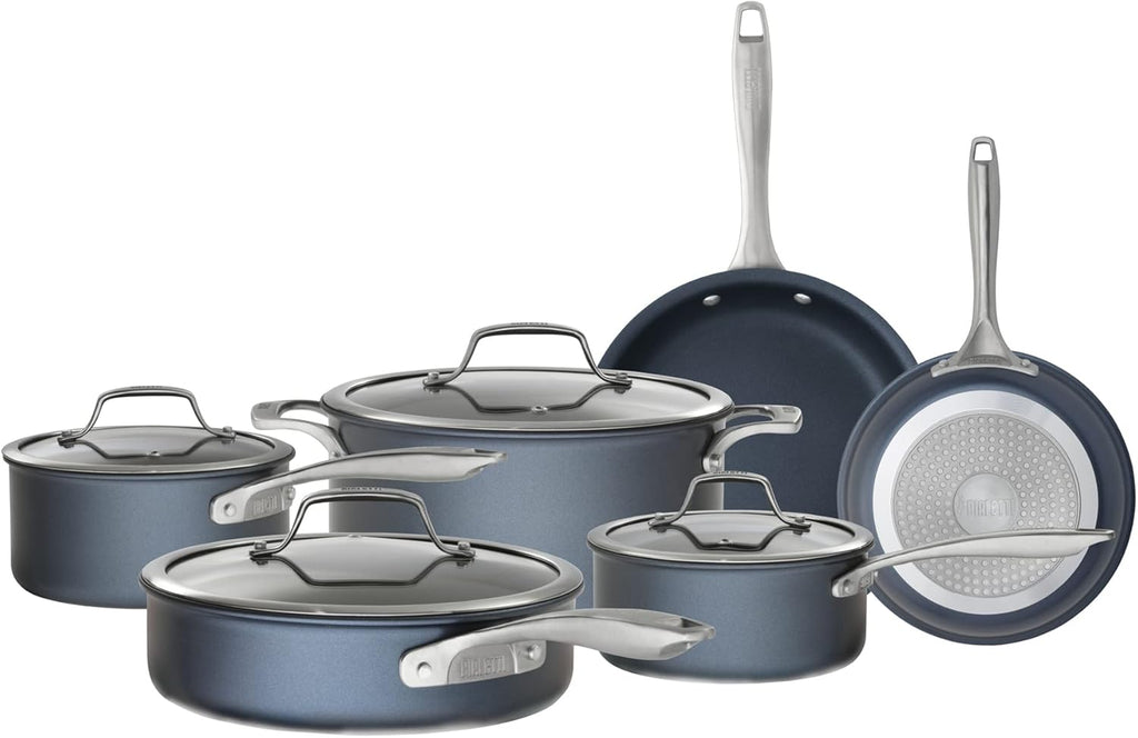 Gray Hard Anodized Nonstick 10-Piece Cookware Set F877586