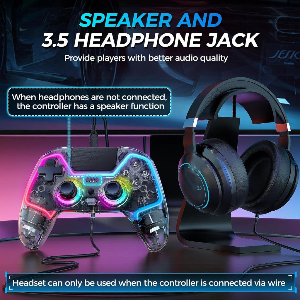Wireless Controller for PS4 with Hall Effect Joysticks and Triggers H3223