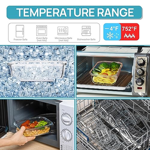 15 Pack Glass Food Storage Containers with Airtight Leak Proof Lids A320172
