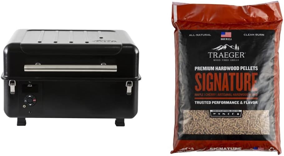 Black Portable Wood Pellet Grill and Smoker G894459