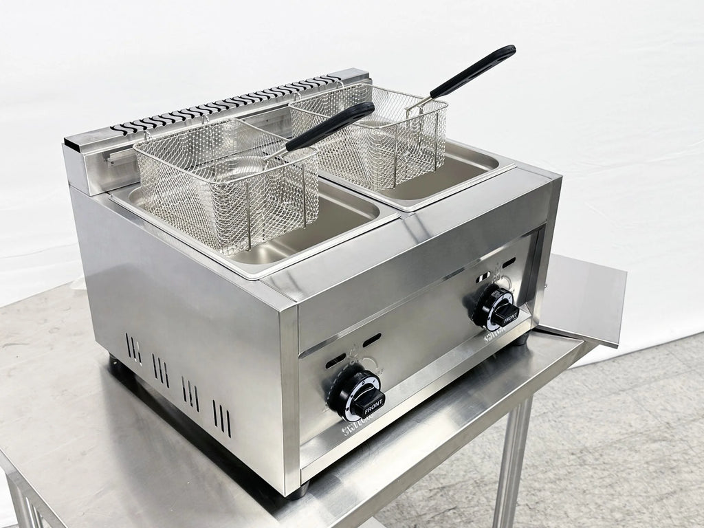7 gallon Commercial Countertop Double Deep Fryer H5047