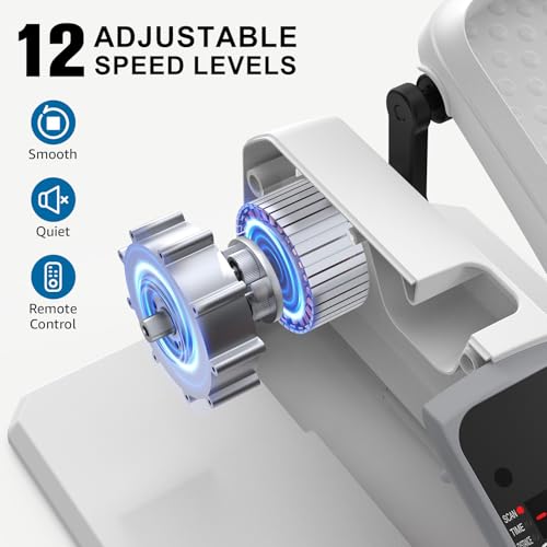Under Desk Elliptical Machine 5 Modes 12 Speeds Low Impact Mini Electric Leg Exerciser with Non-Slip Mat V351
