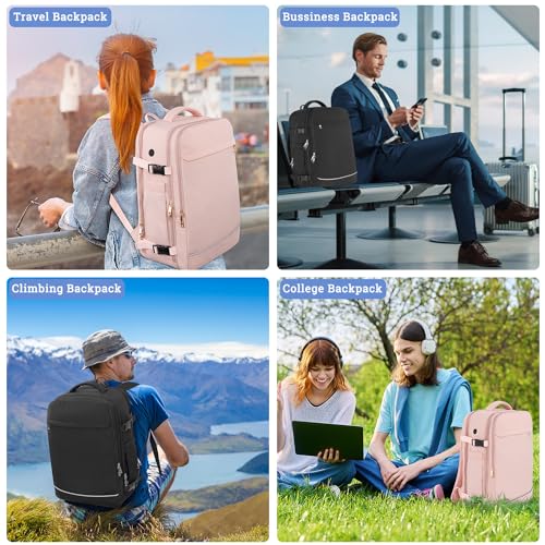 Beige 40L Waterproof Travel Backpack K460