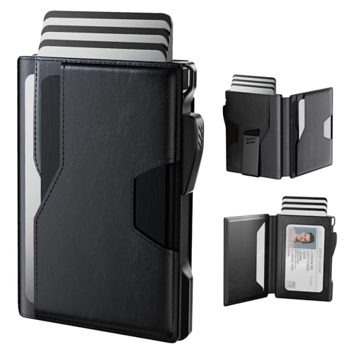 Alaska Black Slim Leather Bifold Wallet M1935