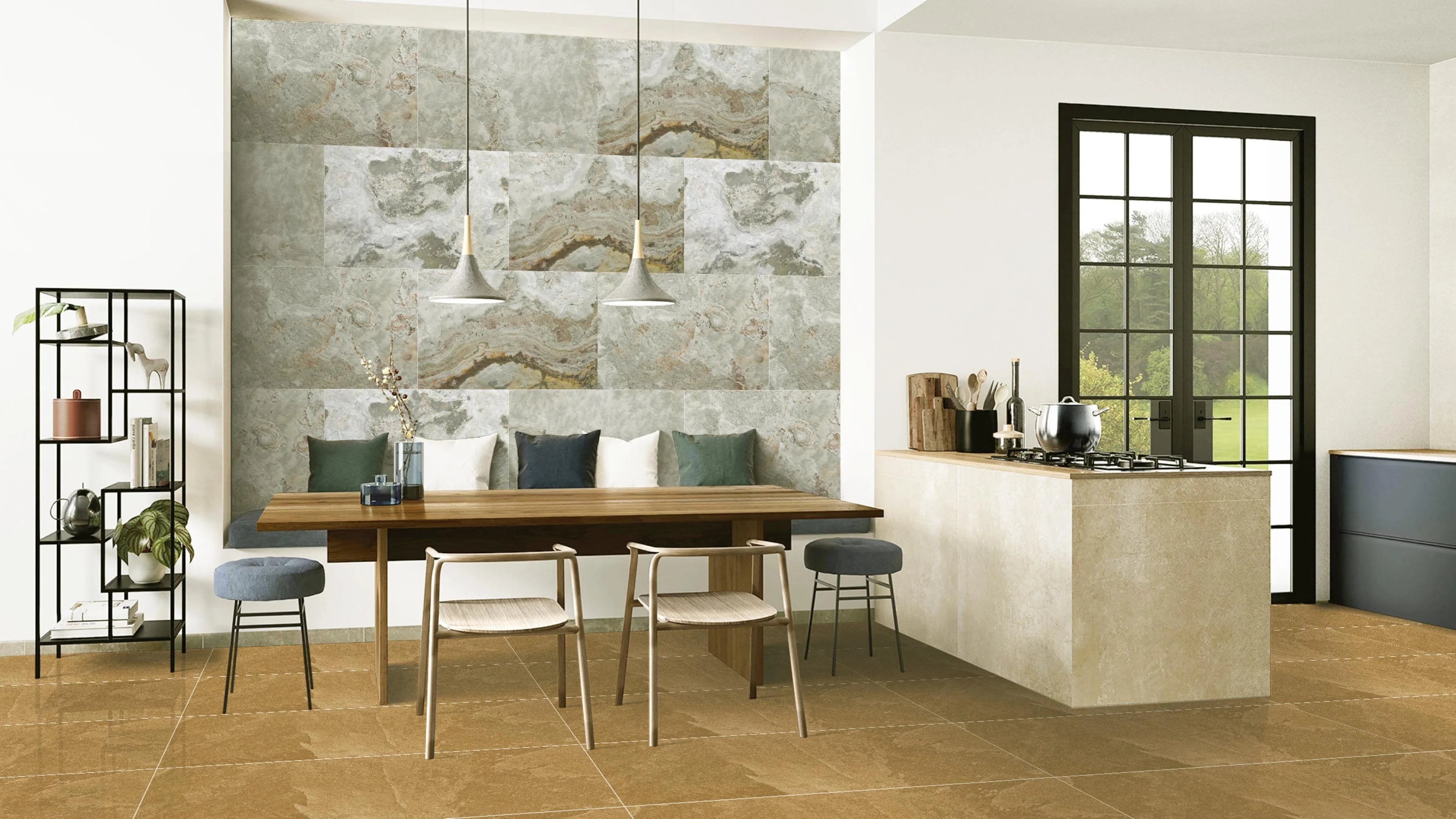 Stone Veneer Wall Panels, Extra Large 3 x 2 ft Tiles, Set of 10, Covers 58 sq ft N917