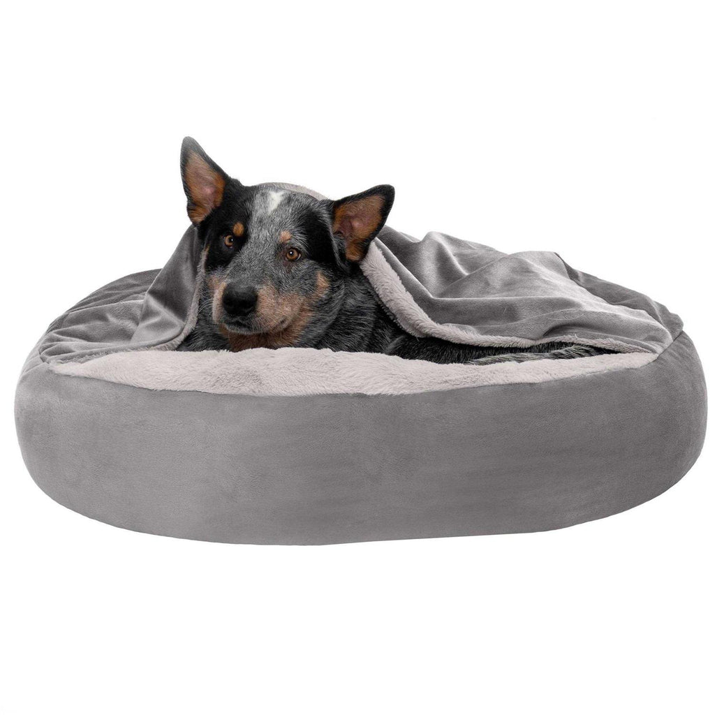 Faux Fur Hooded Donut Bed M395478
