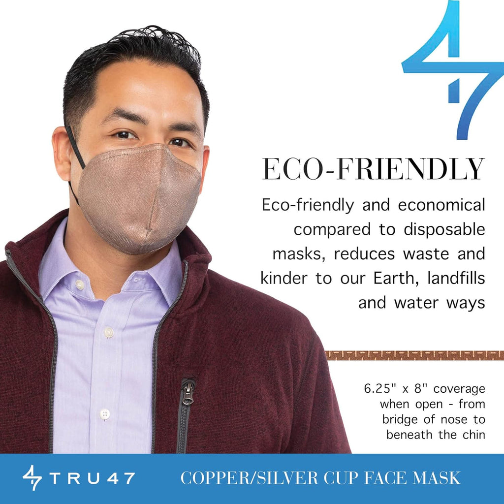 Copper and Silver Cup Face Mask T4021
