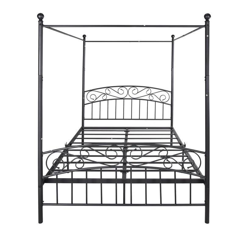 Black Queen Size 4 Poster Canopy Bed Frame M63506