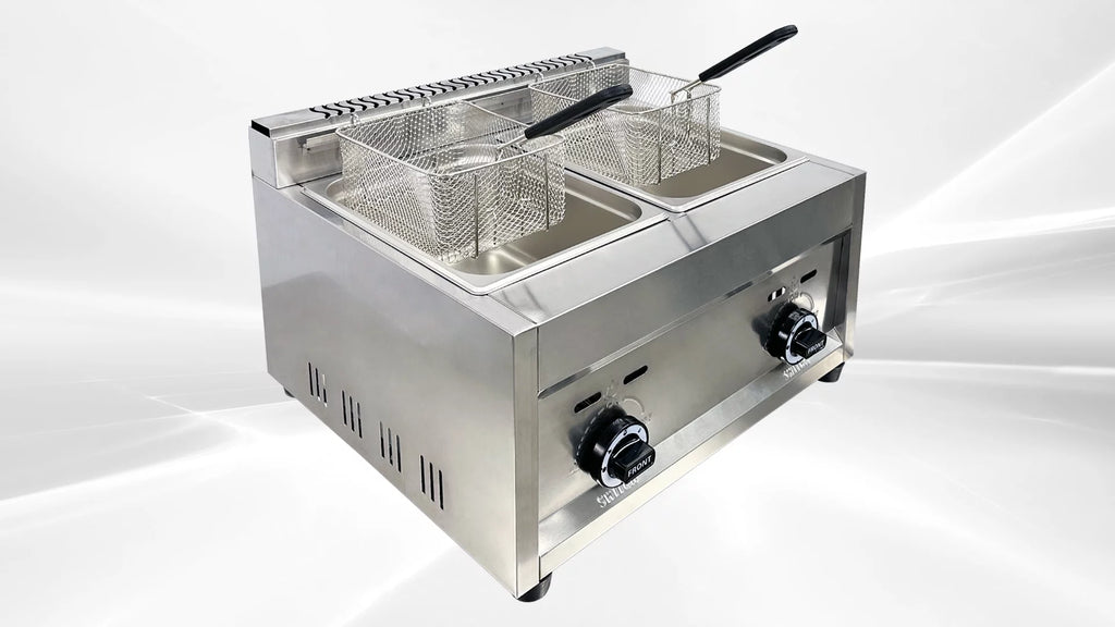 7 gallon Commercial Countertop Double Deep Fryer H5047