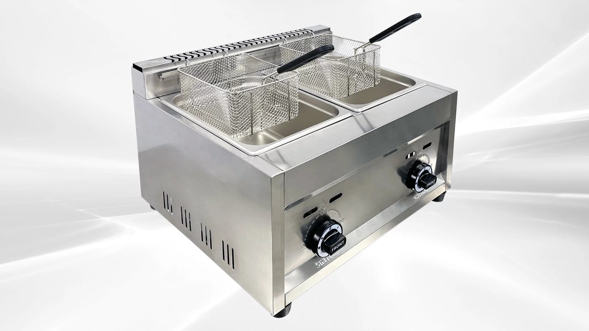 7 gallon Commercial Countertop Double Deep Fryer H5047