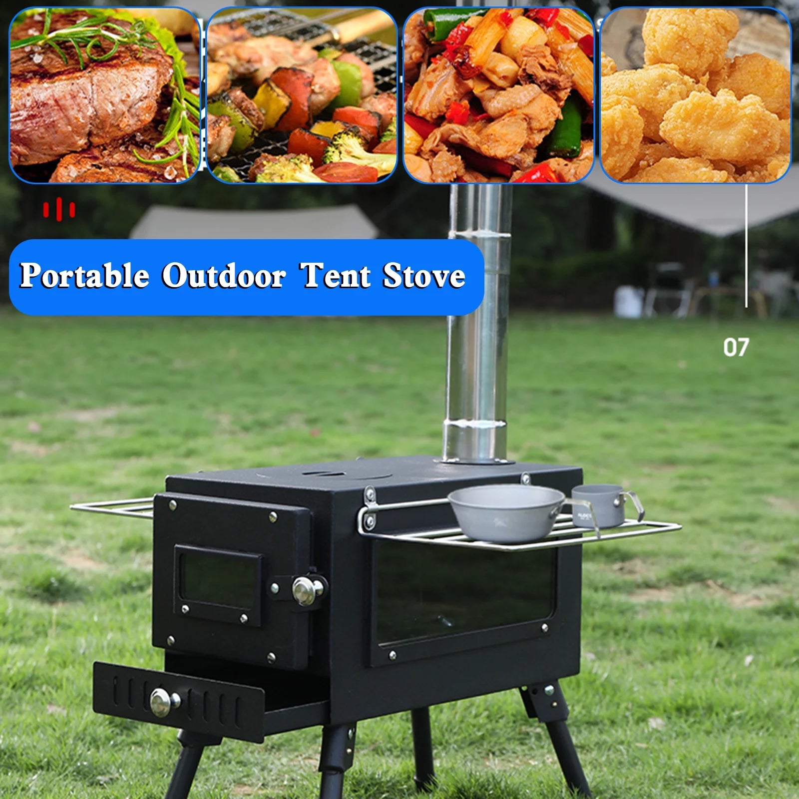 Outdoor Wood Burning Stove with Pipe Y627