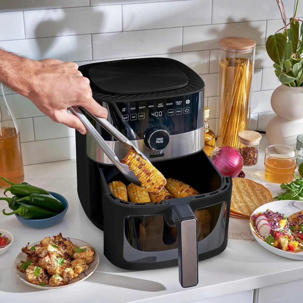 6-qt. Digital Air Fryer with Window Black S266
