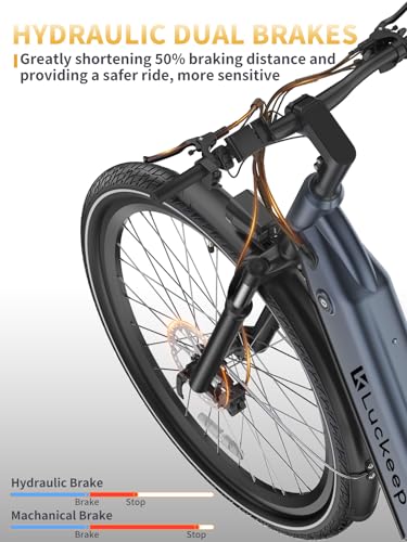 27.5" Electric Bike with 48V Battery, Front Suspension & Dual Hydraulic Brakes T385