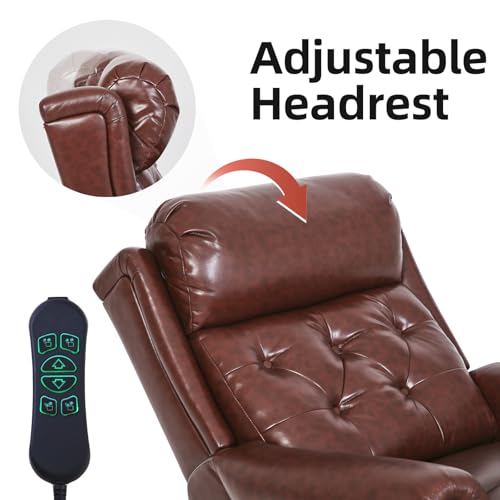 Oversized Power Lift Recliner Chair with Massage and Heat Chenille C4107