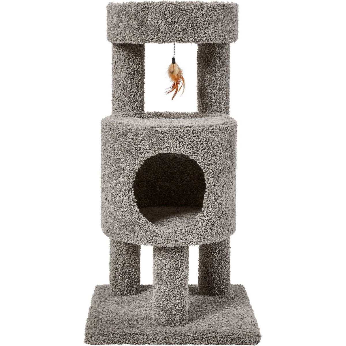 36-in Real Carpet Wooden Cat Tree R325