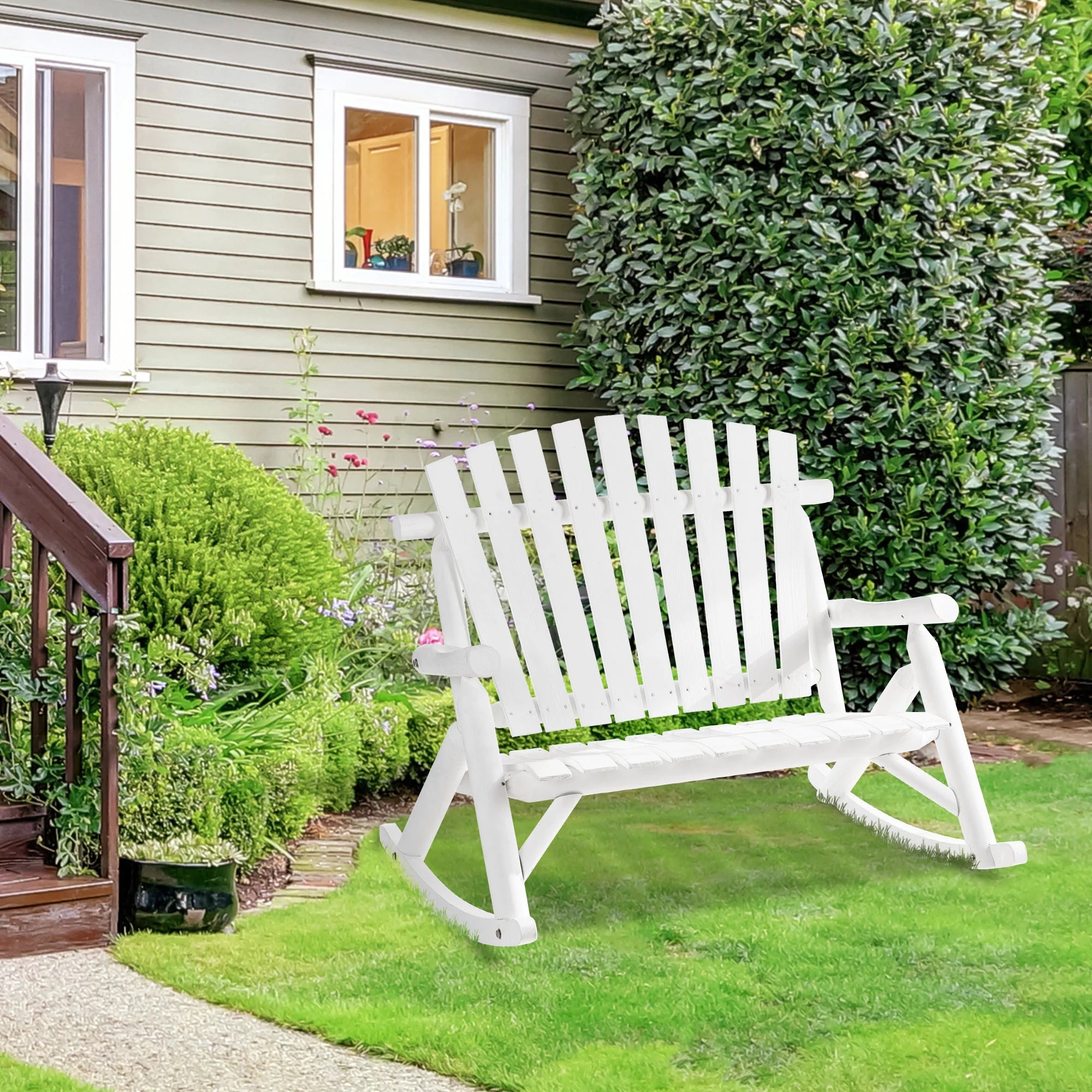 2-Person Wood Rocking Chair T40650