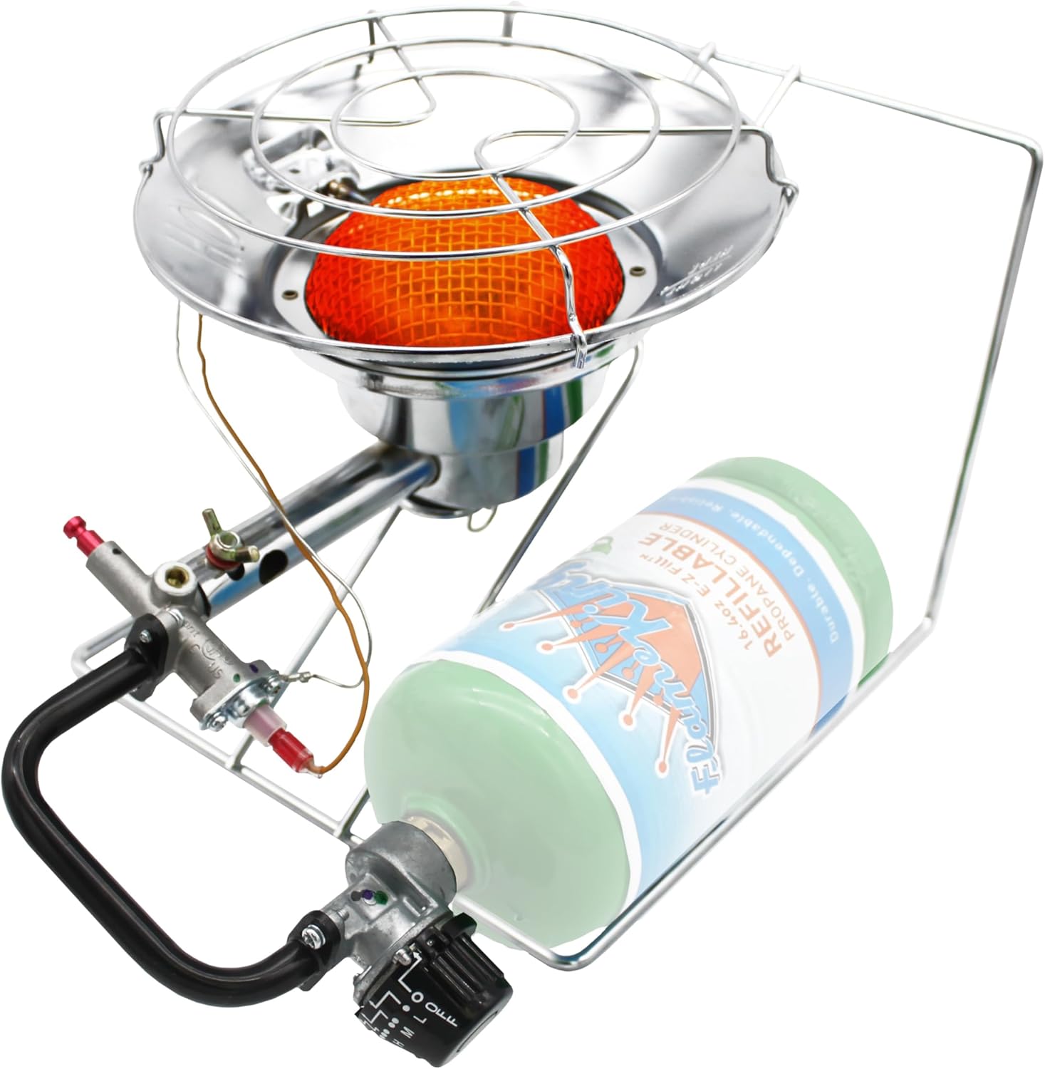 Portable Propane Heater Cooker 15,000 BTU Silver Z8643