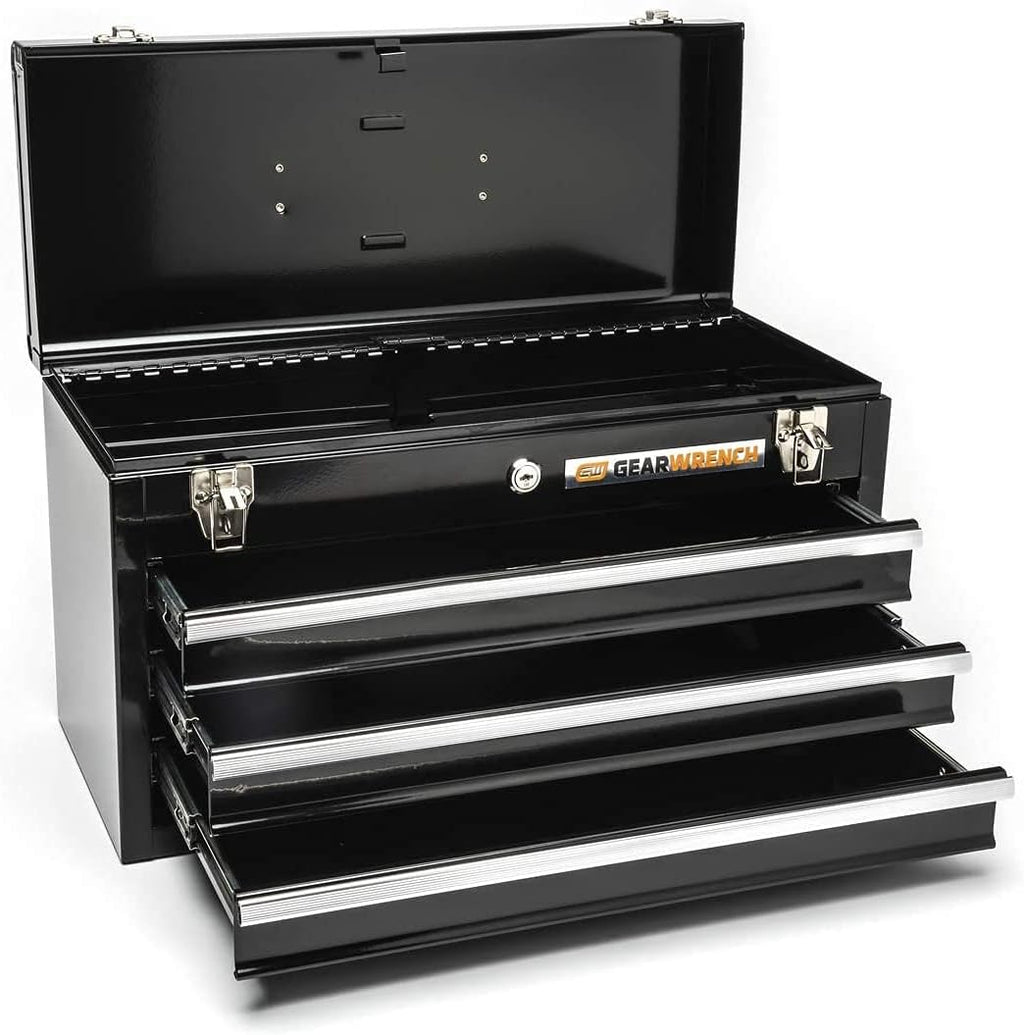 20inch 3 Drawer Steel Tool Box Black Q722