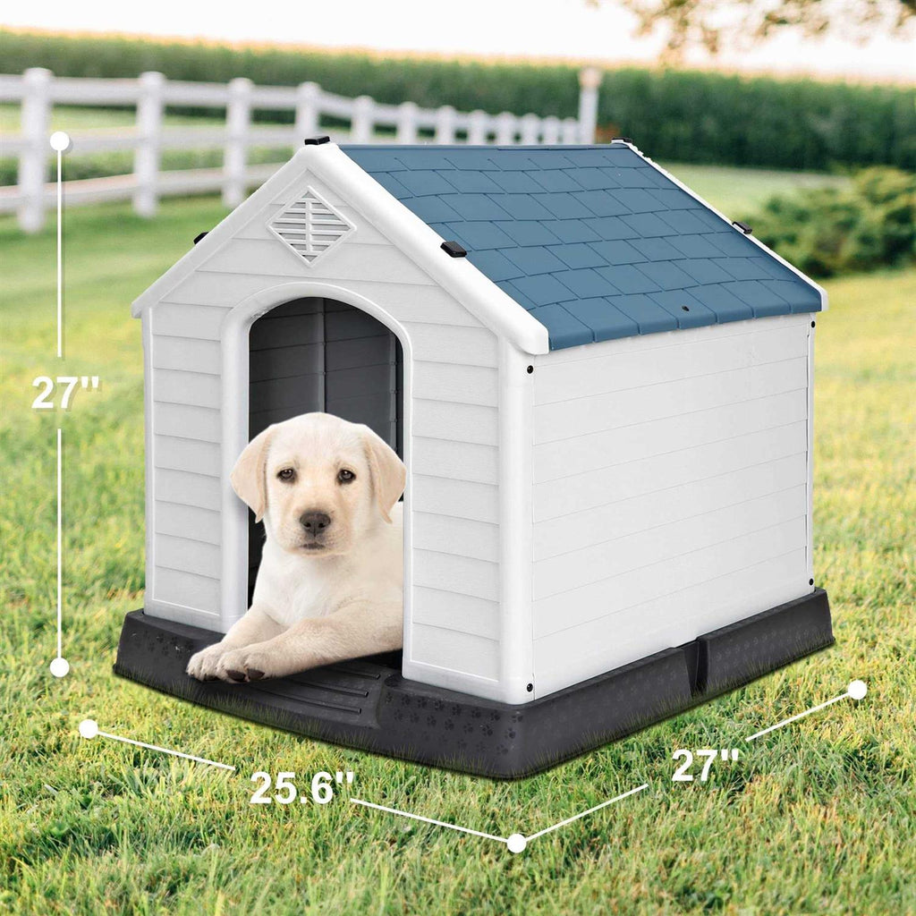 Plastic Dog Kennel with Air Vents and Elevated Floor J14899