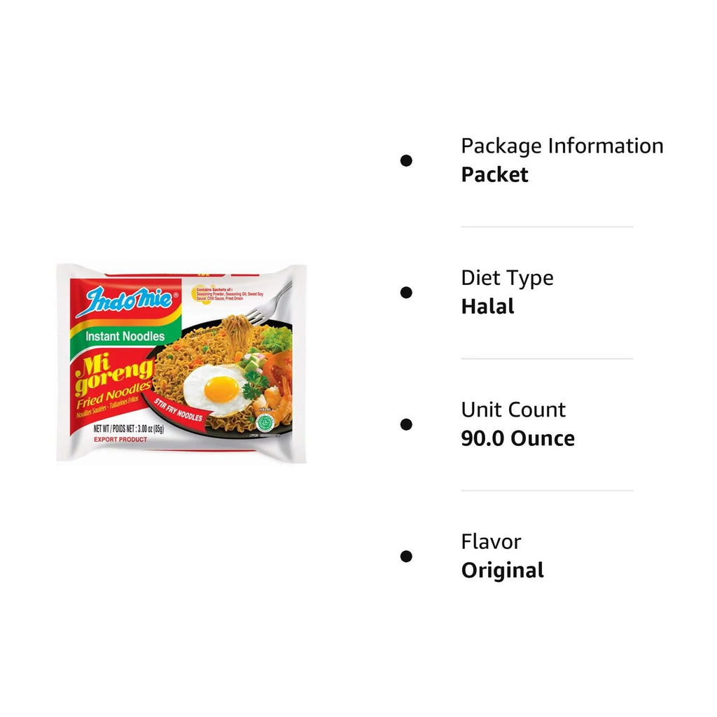 Instant Stir Fry Noodles, Original Flavor, 3 Ounce (Pack of 30) E23943