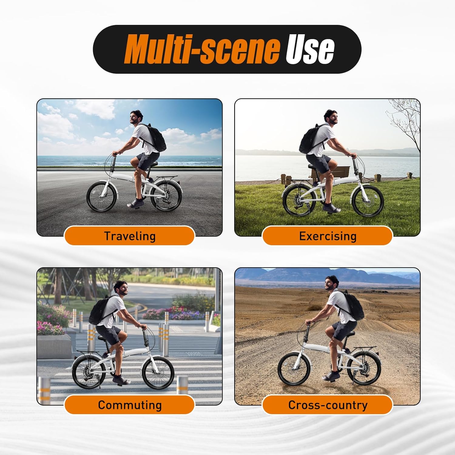 20 Inch High Carbon Steel Folding Bike with 7-Speed Gears R639489