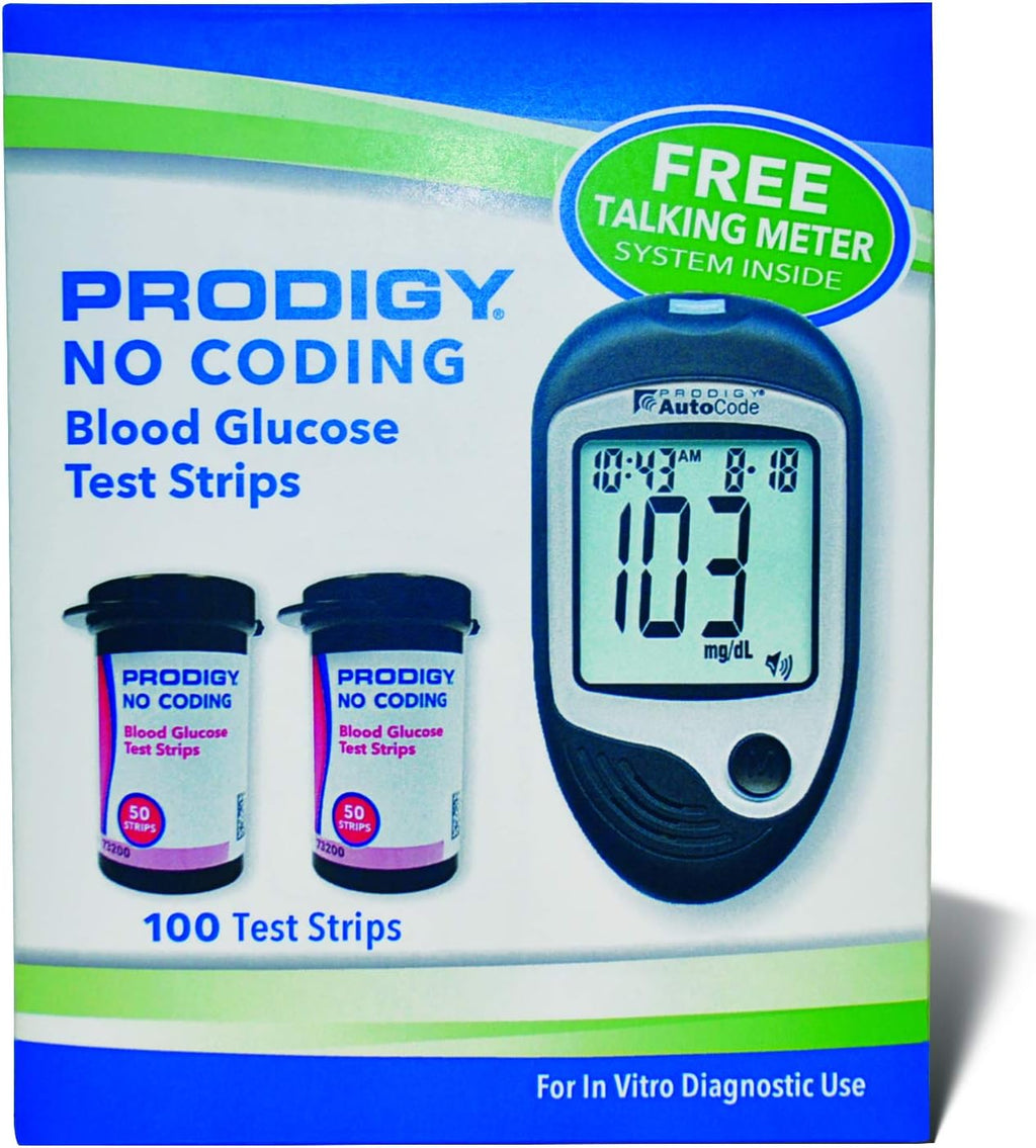 Glucose Monitor Kit with Meter, 100ct Test Strips, 10ct Lancets, Lancing Device, Carrying Case, Log Book C84973
