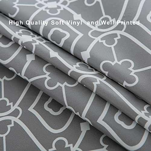 Round Vinyl Fitted Tablecloth with Elastic Edge for 40"-44" Round Table Y198
