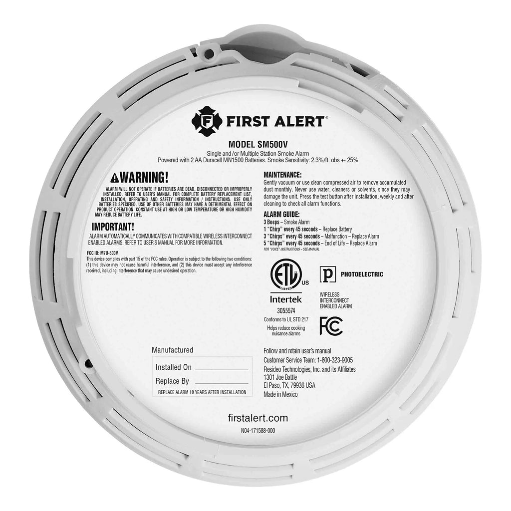 Wireless Battery-Powered Photoelectric Smoke Detector O932
