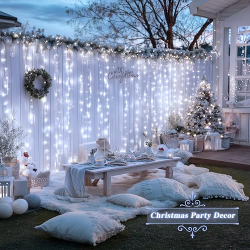 200 LED Warm White Christmas Curtain Lights T32861