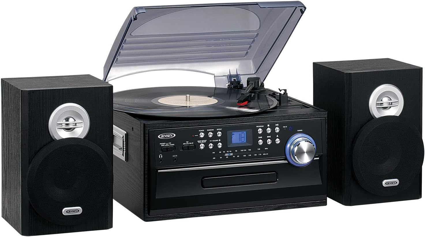 3-Speed Stereo Turntable with CD System, Cassette, and AM/FM Stereo Radio W92211