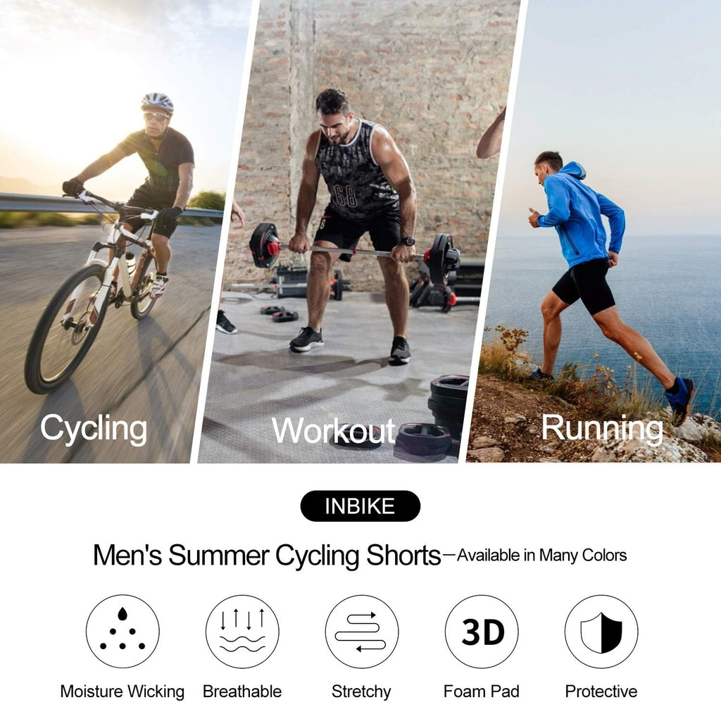 3D Padded Blue Cycling Shorts L6516
