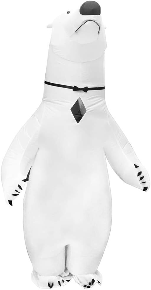 White Inflatable Polar Bear Costume W506097