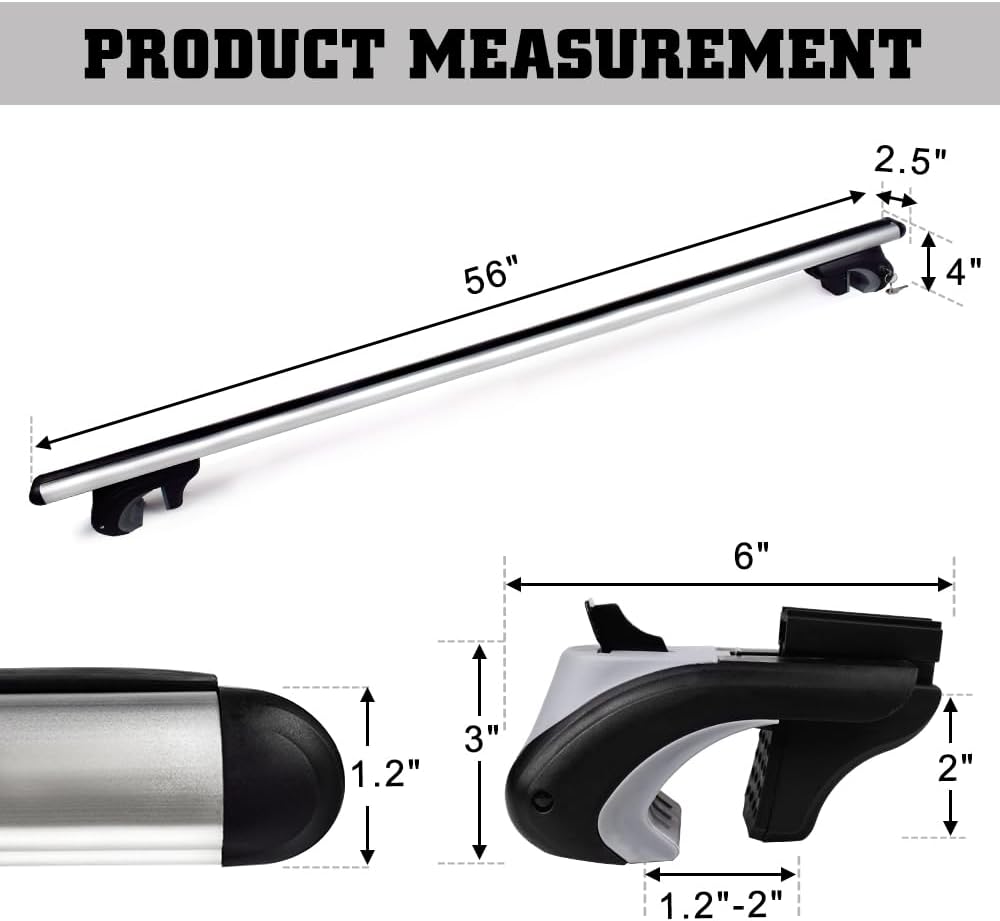 56'' Aluminum Roof Rack Cross Bars A6636