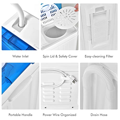 Compact Twin Tub Portable Washing Machine (Grey+White) Z59850