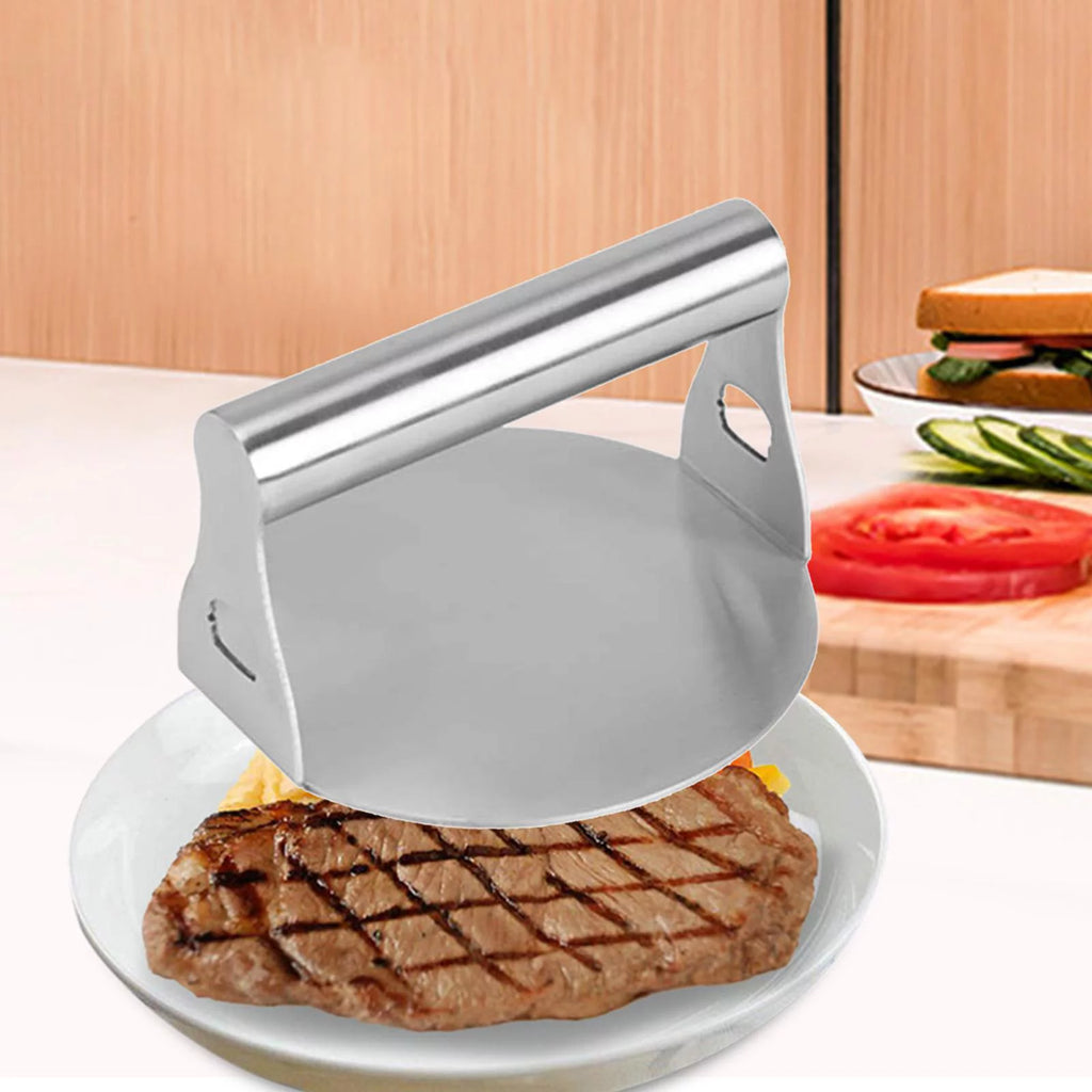 Stainless Steel Nonstick Hamburger Press V9528