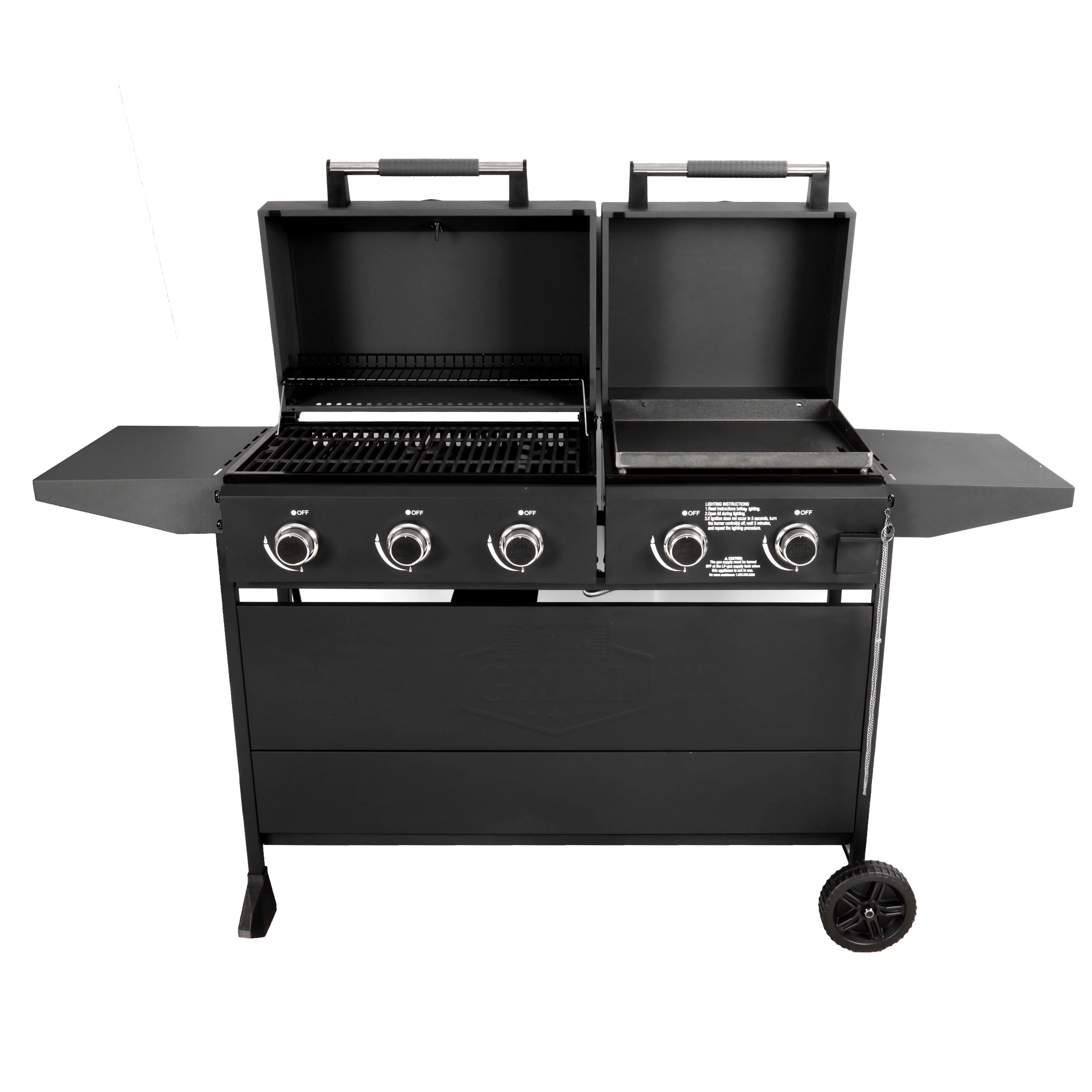 Black 5 Burner Propane Gas Grill and Griddle G255