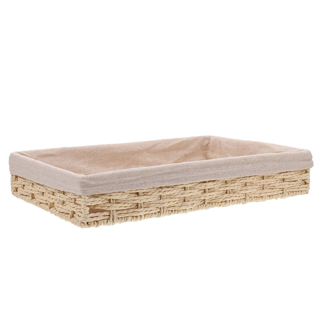 Beige Woven Rattan Storage Boxes Q1603