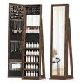 Brown Jewelry Cabinet with Full-Length Mirror M38240