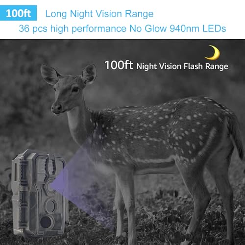 4K 64MP Trail Camera with Night Vision M412