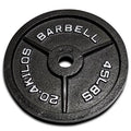45 lb Black Cast Iron Weight Plates E57970