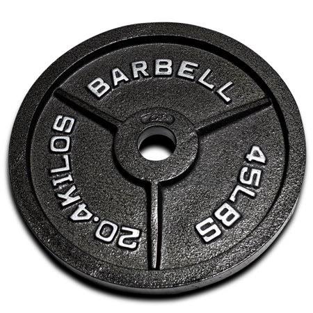 45 lb Black Cast Iron Weight Plates E57970