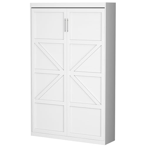 White Twin Size Murphy Wall Bed W88900