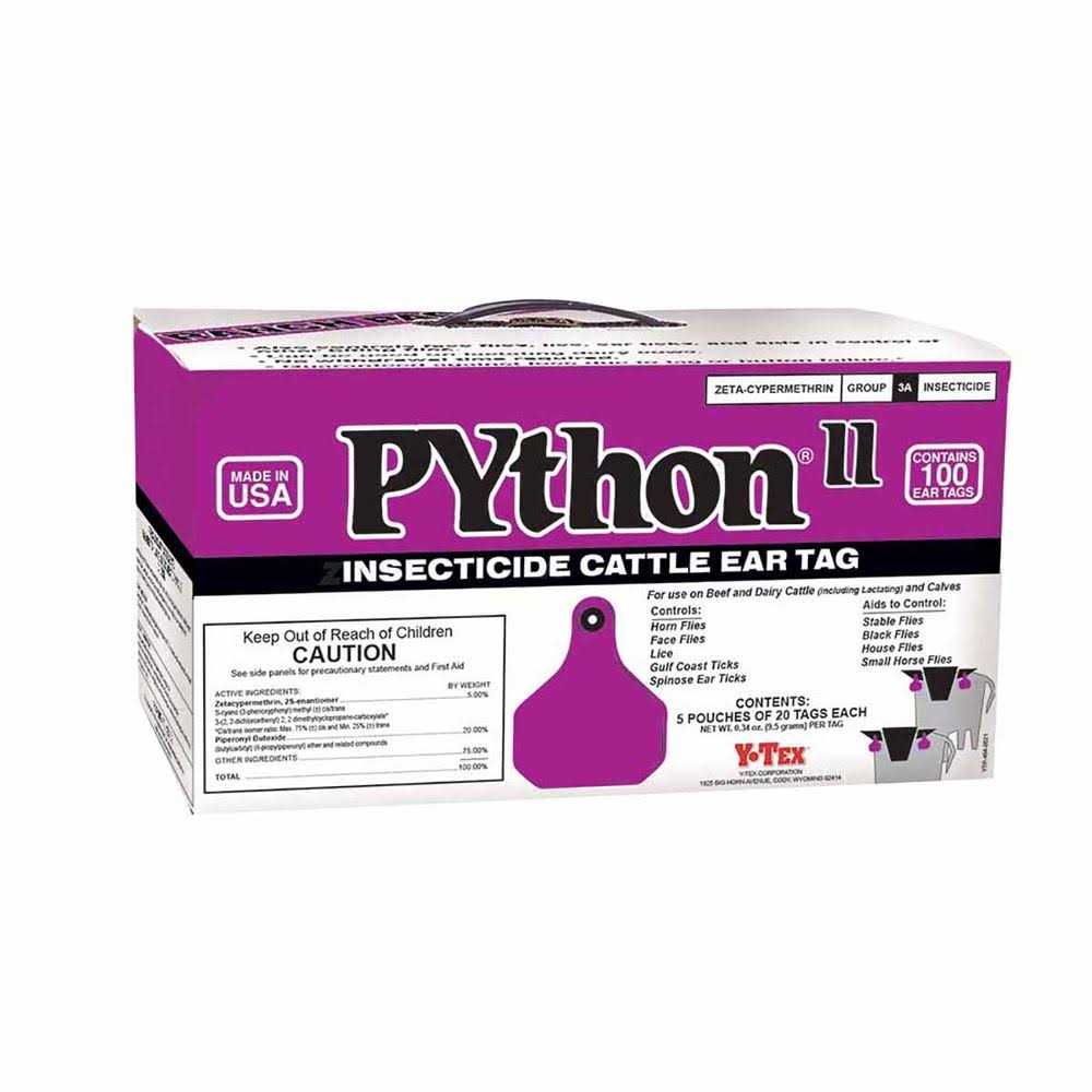 Python II Insecticide Cattle Ear Tags B813