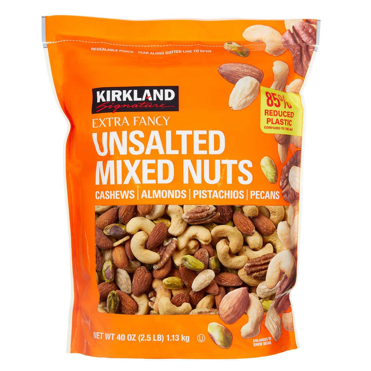 Extra Fancy Mixed Nuts unsalted, 39.85 Ounce Y56884
