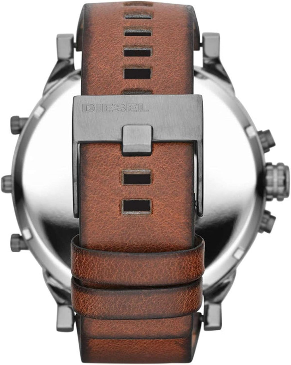 Gunmetal Brown Leather Watch F9000