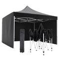 Commercial Canopy Tent 10x10ft Pop Up Canopy Tent with 3 Sidewalls H9392