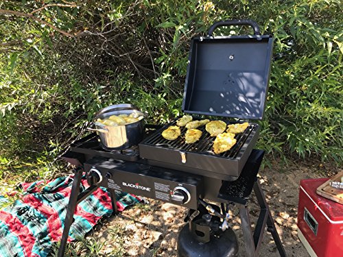 Stainless Steel 2 Burner Portable Gas Grill and Griddle Combo K9630