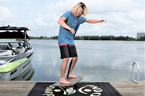 Rocker Balance Board Package with Non-Slip Deck and Roller Q257238