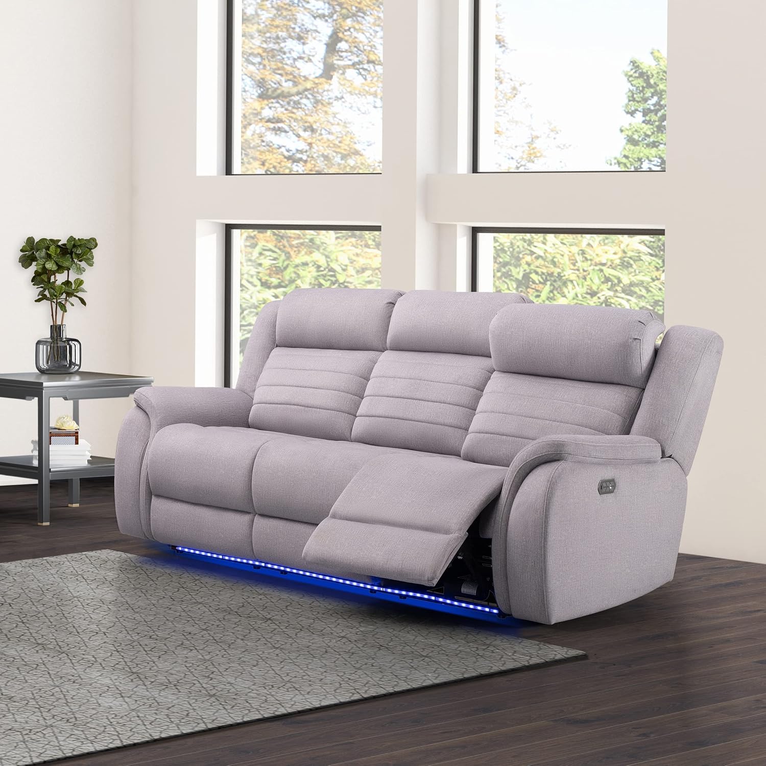 Gray Fabric Power Reclining Sofa V118800